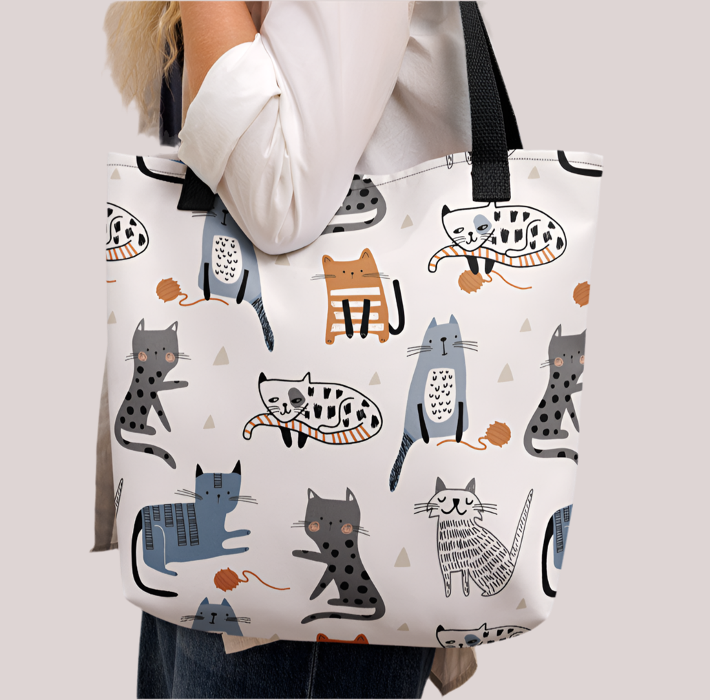 Curious Cat Tote Bag
