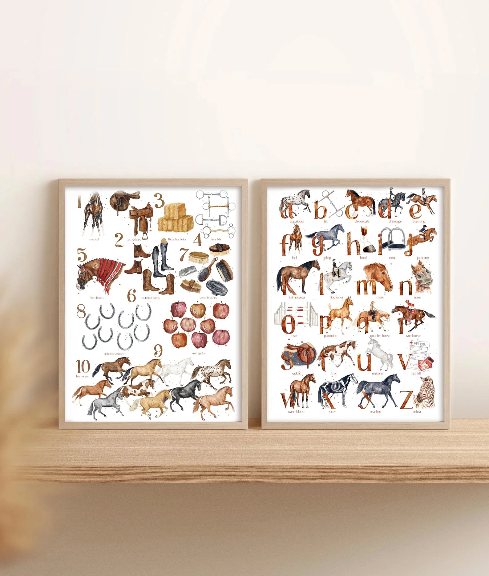 Equestrian 123 - Watercolour Art Print