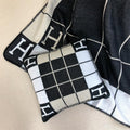Striped H Pillow Case