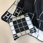 Striped H Pillow Case