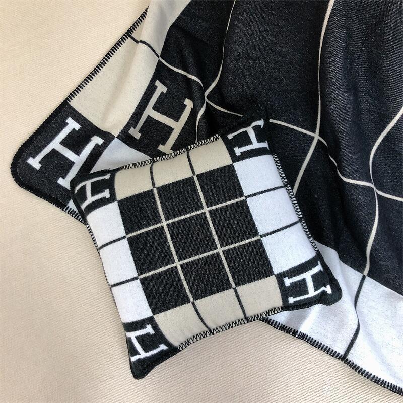 Striped H Pillow Case