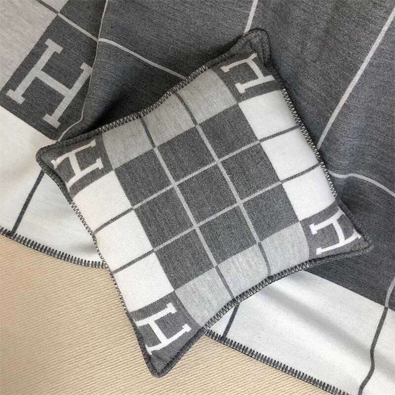 Striped H Pillow Case
