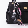 1pcs Leather Pony Keychain Braided Rope Backpack Pendant for Phone Bag Hanging Accessories DIY Decoration