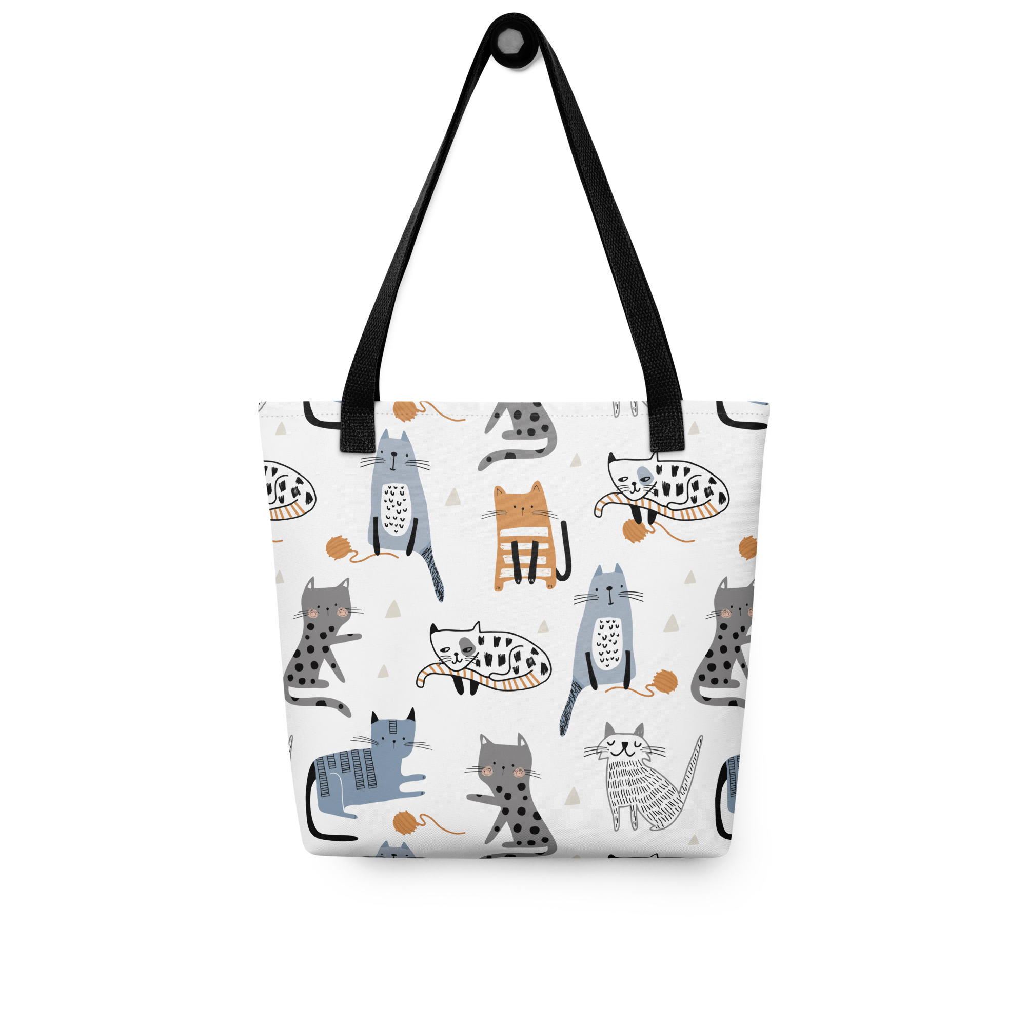 Tote bag with cat pattern