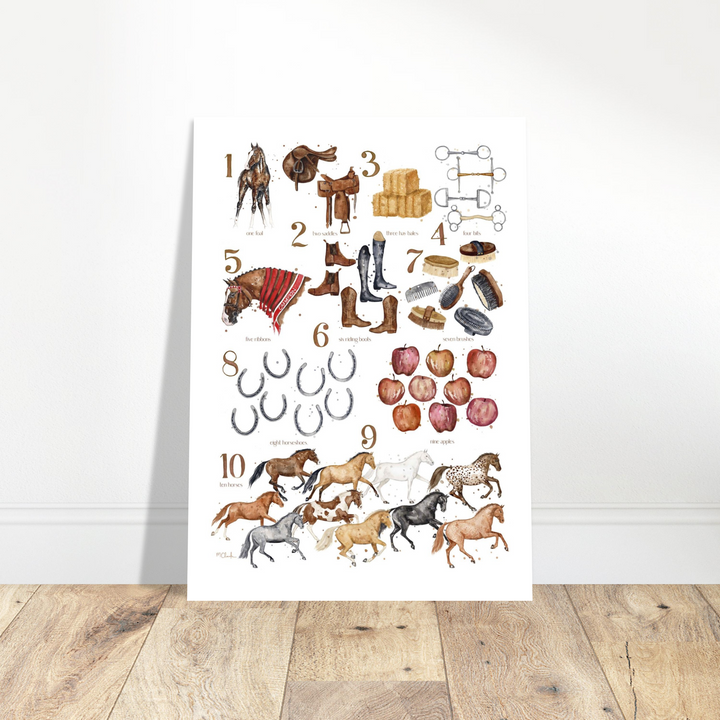 Equestrian 123 - Watercolour Art Print