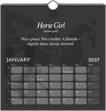 A spiral-bound wall calendar page featuring a descriptive quote, and a gray monthly calendar grid with day labels.