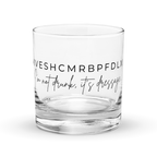 ”It’s dressage” Rocks Glass
