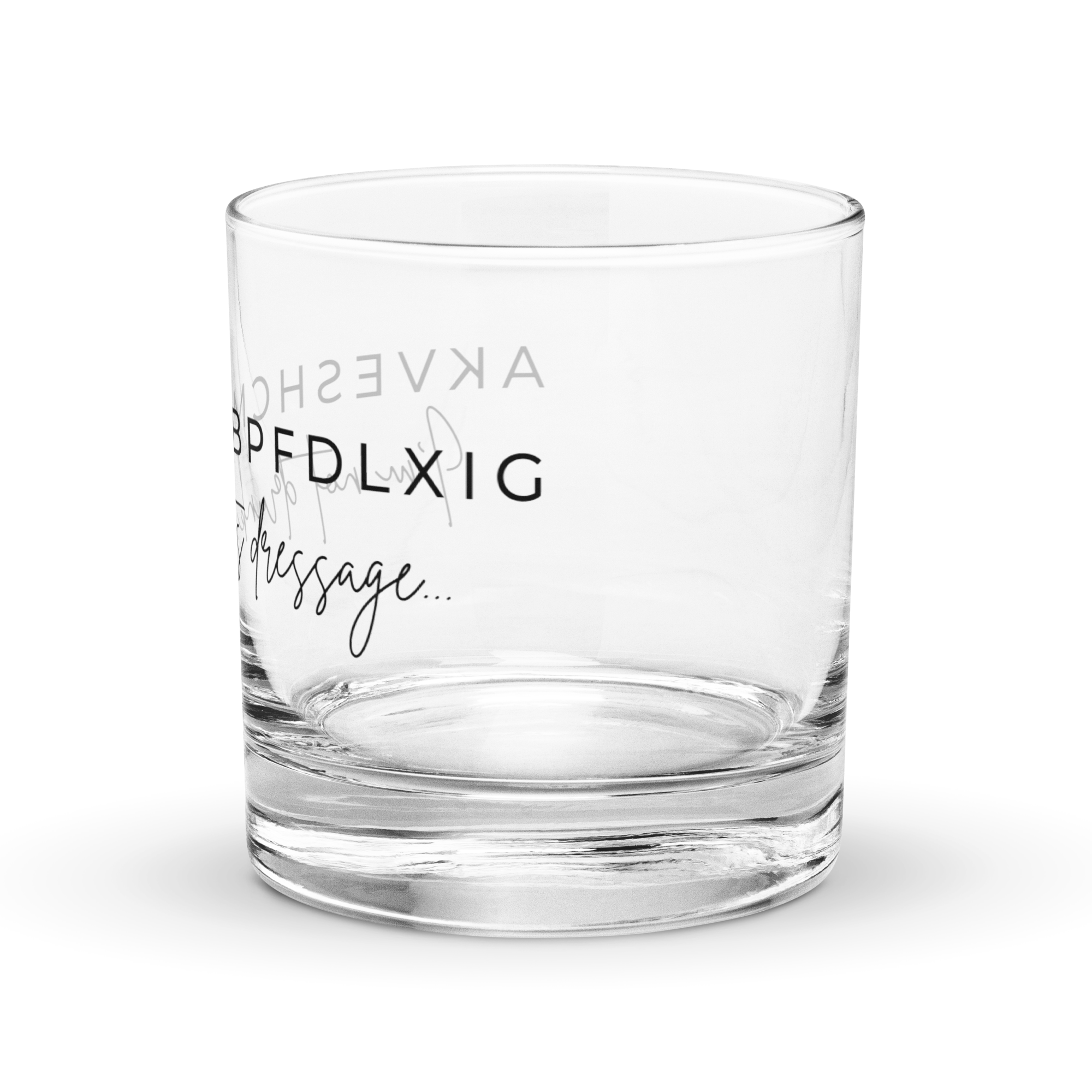 ”It’s dressage” Rocks Glass