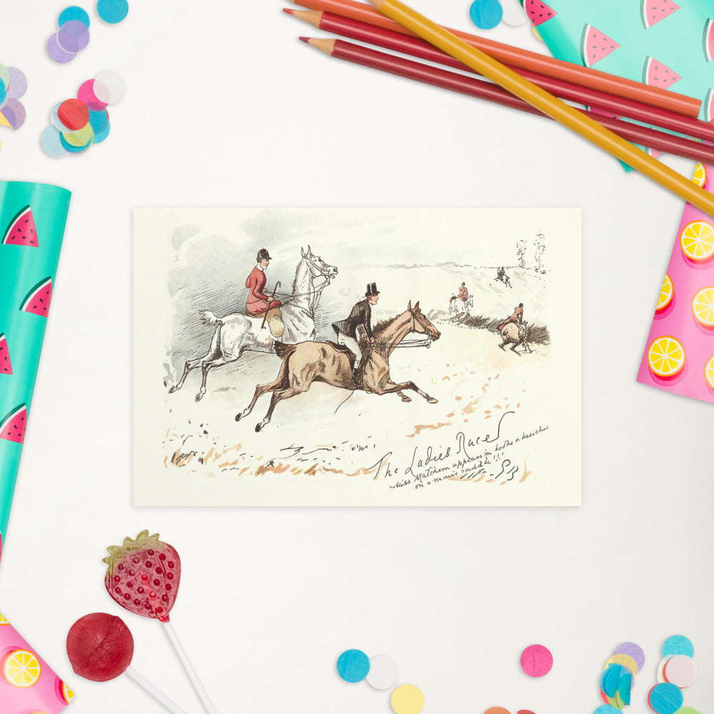 The Ladies Race Postcard