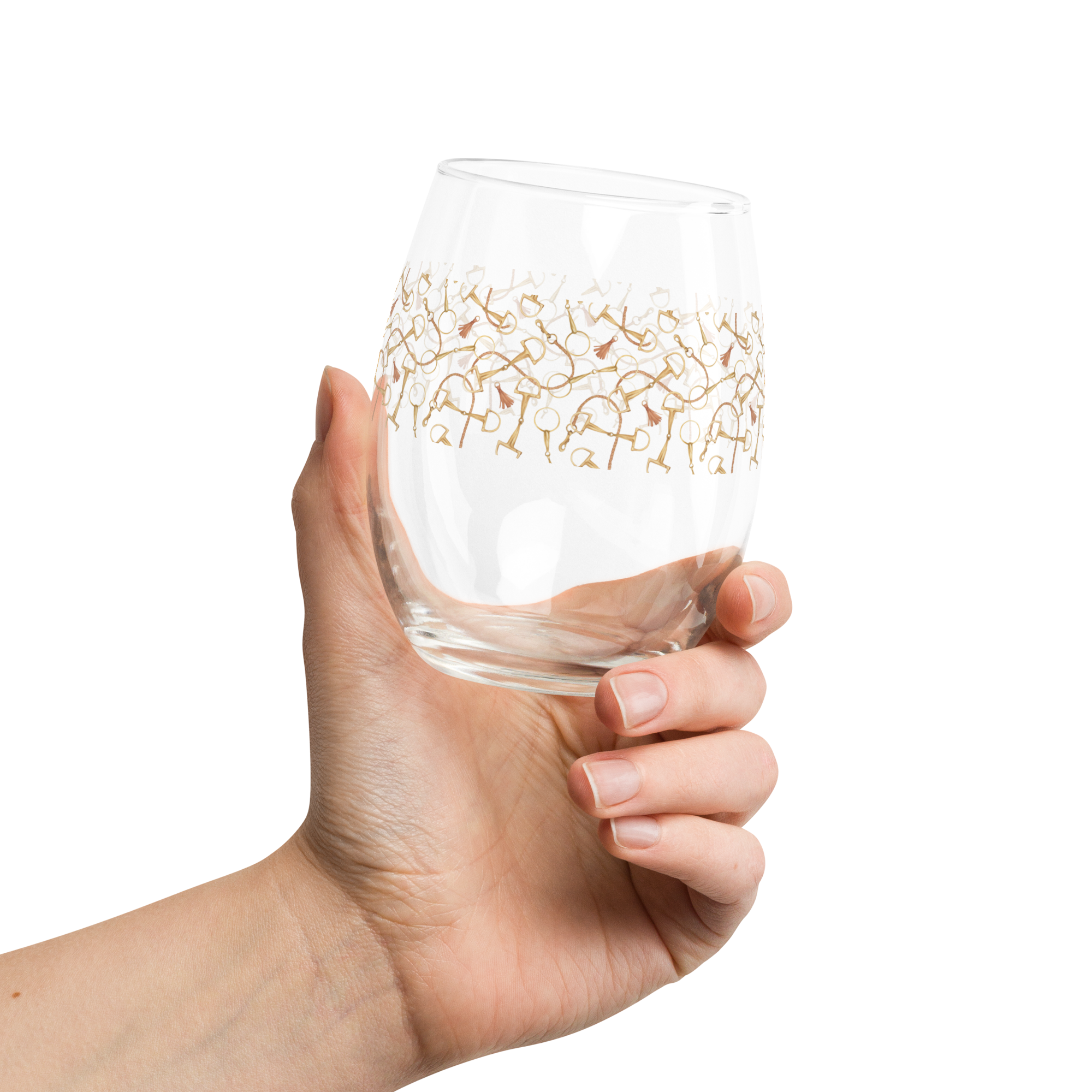 Pretty Stemless Wine Glass