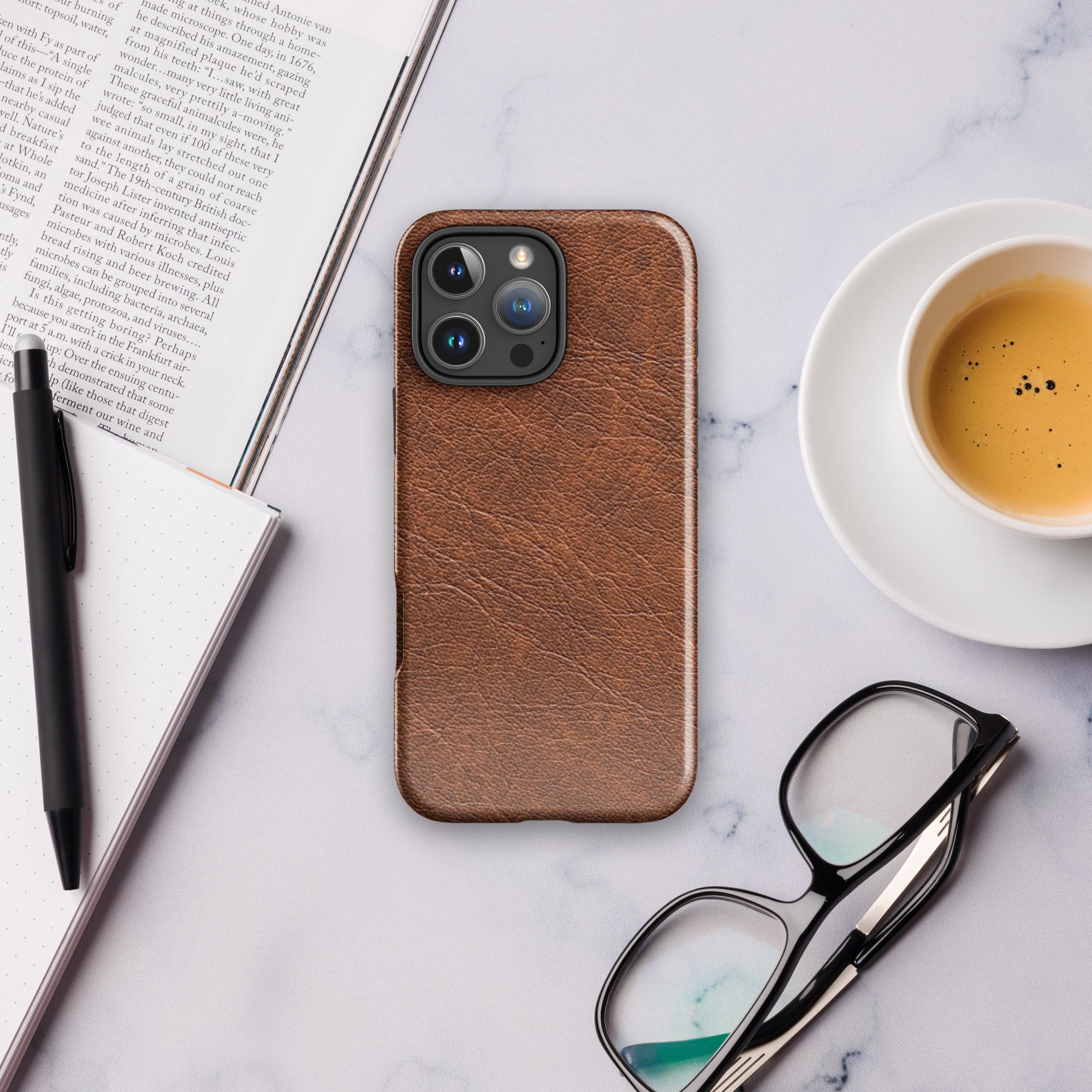Leather Style Tough Case for iPhone®