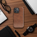 Leather Style Tough Case for iPhone®