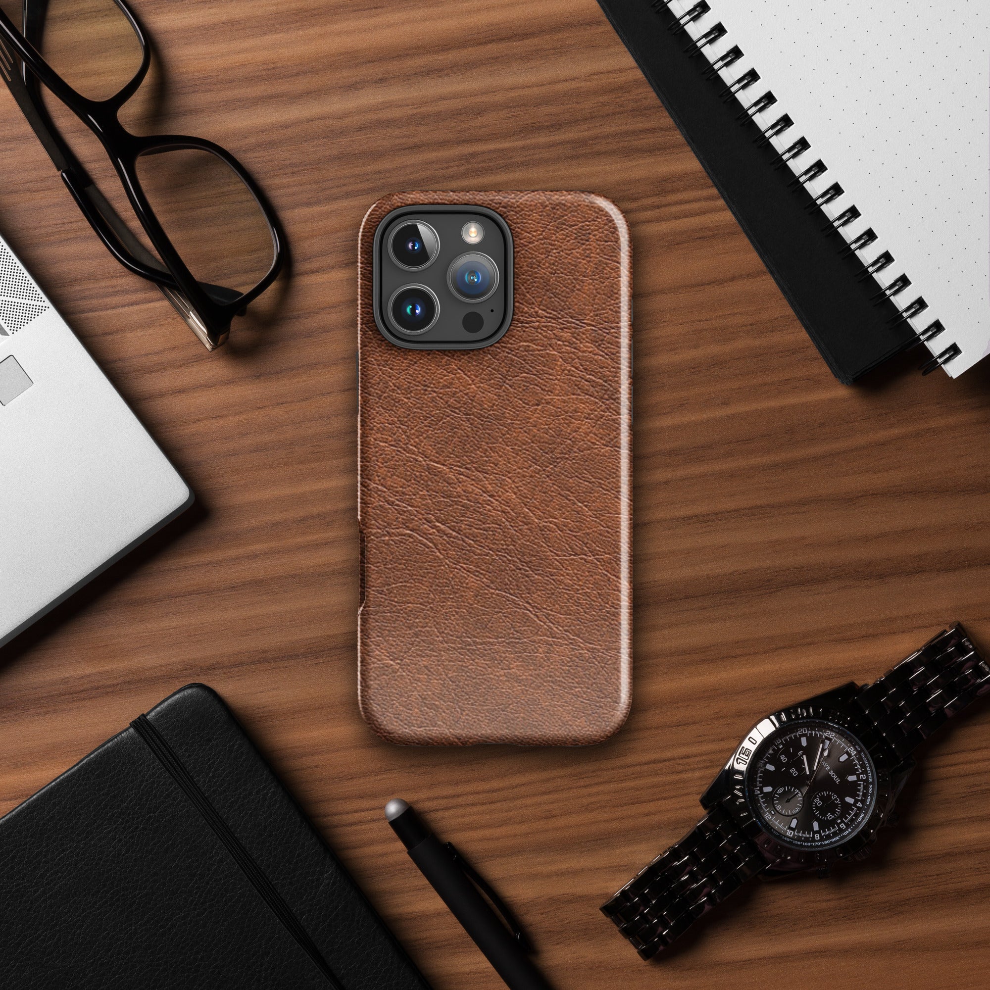 Leather Style Tough Case for iPhone®