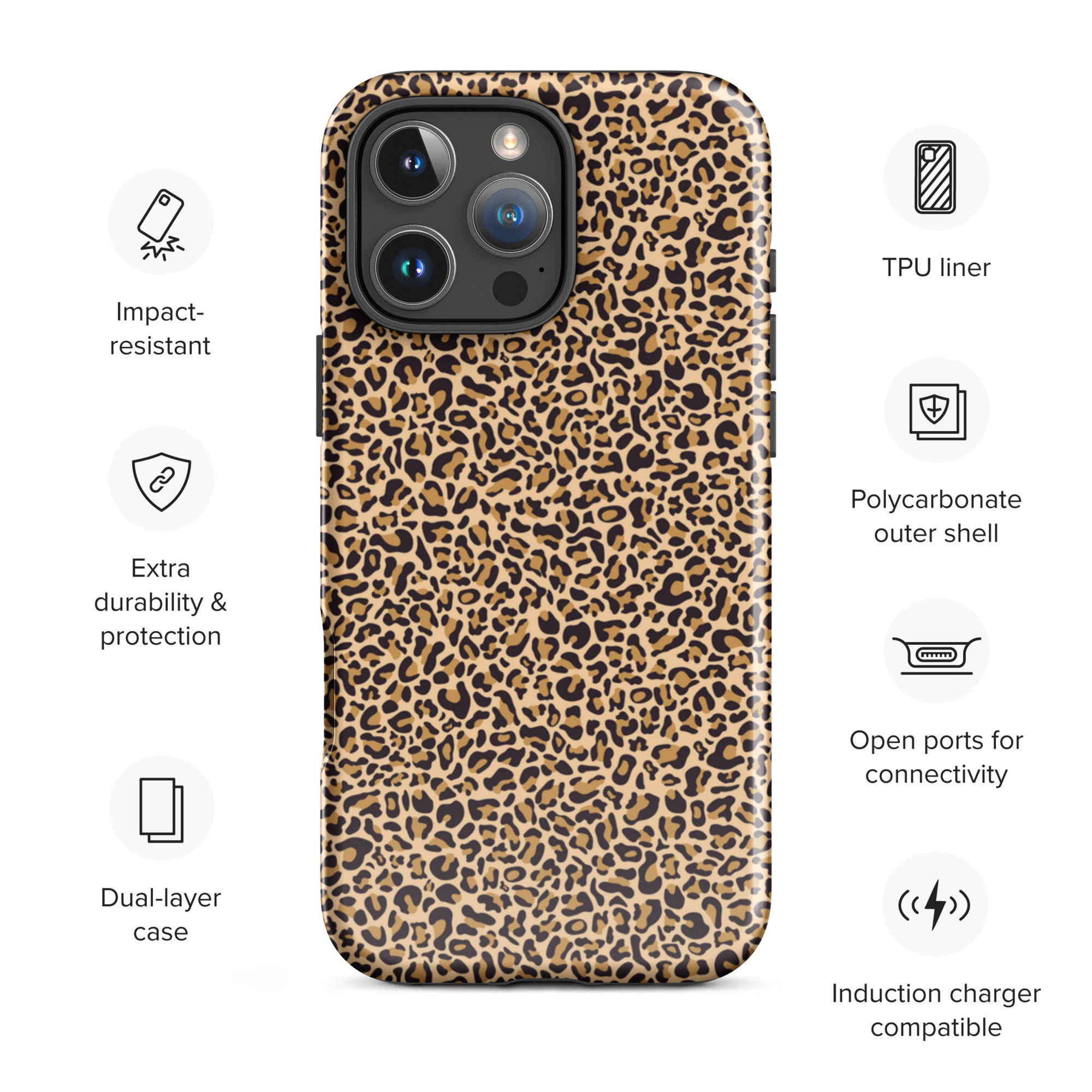 Leopard Print Tough Case for iPhone®