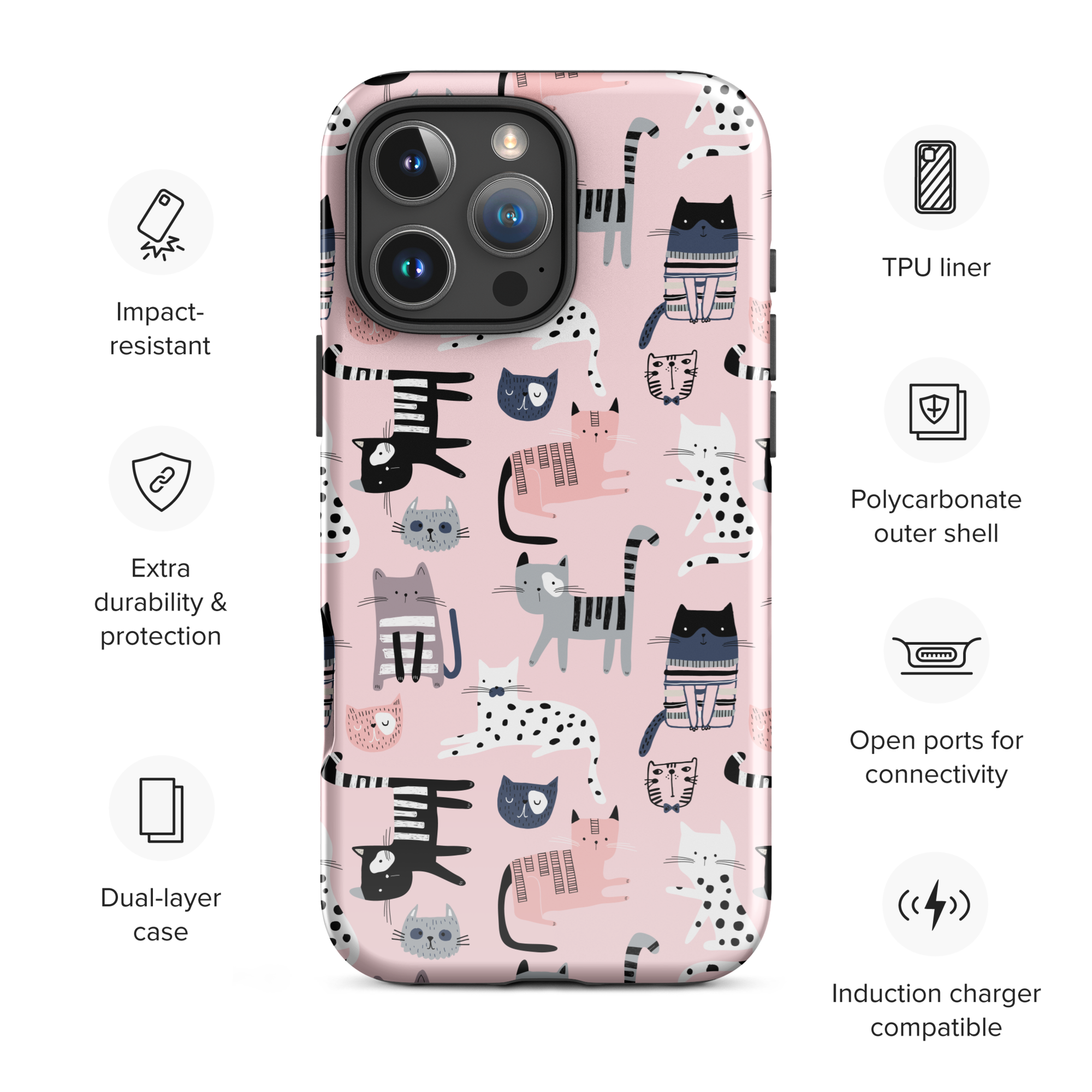 Curious Cat Tough Case for iPhone®