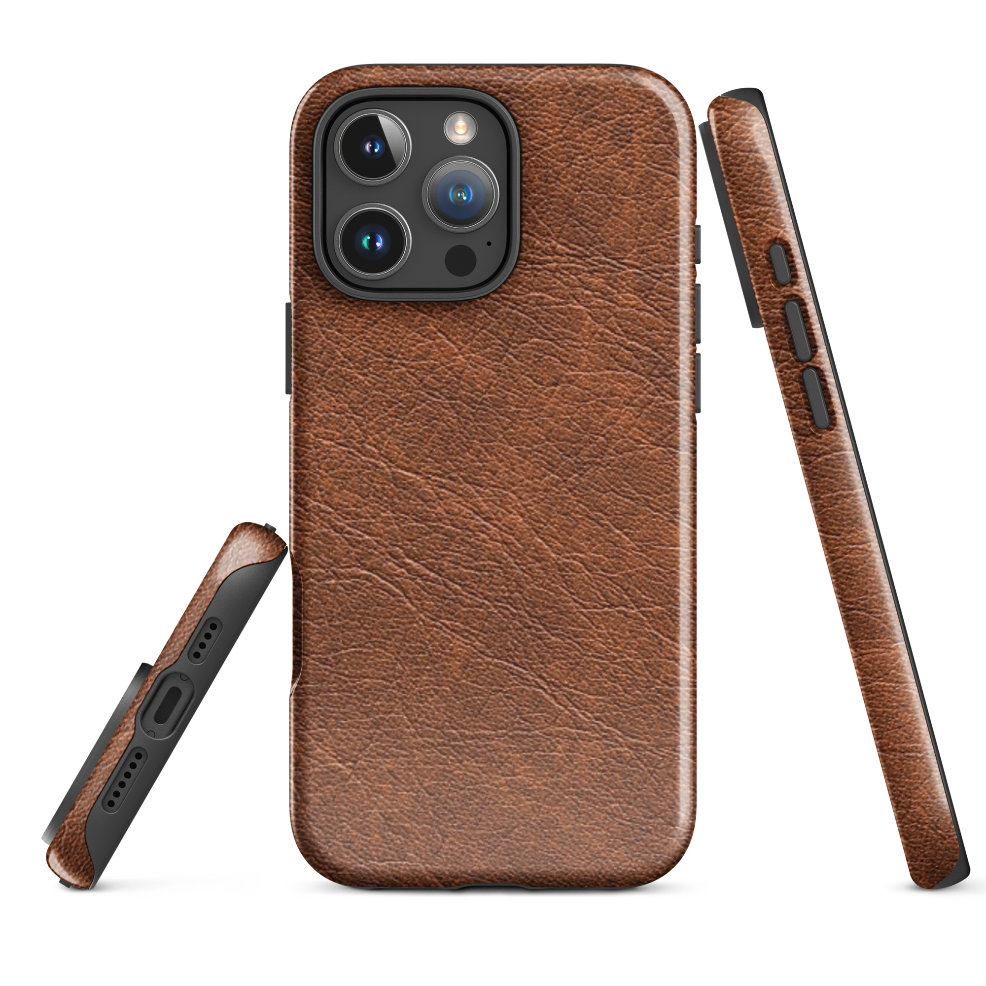 Leather Style Tough Case for iPhone® Stable & Style