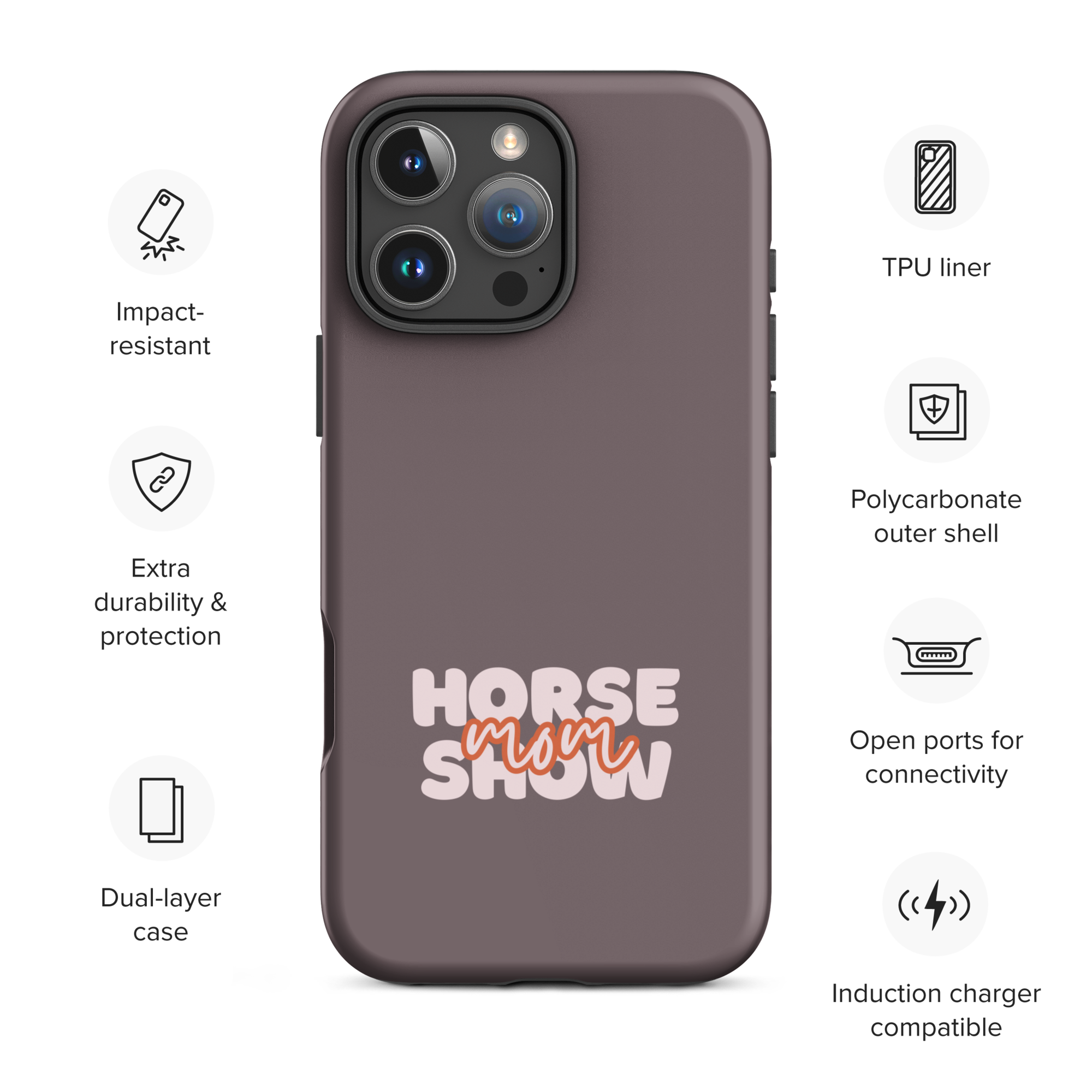 Horse Show Mom Tough Case for iPhone®